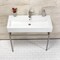 Fauceture 39" Porcelain Console Sink with Stainless Steel Legs (Single-Hole), White/Brushed Nickel VPB39178ST - alternate 2
